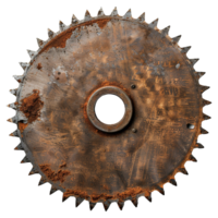 AI generated Rustic circular saw blade on transparent background png