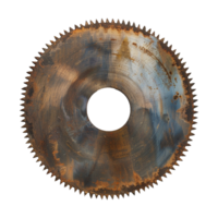 AI generated Rustic circular saw blade on transparent background png