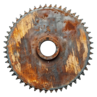 AI generated Rustic circular saw blade on transparent background png