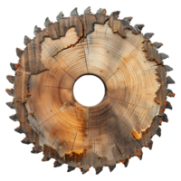 AI generated Rustic circular saw blade on transparent background png