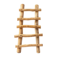 AI generated Wooden ladder of success on transparent background png