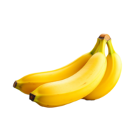 ai gegenereerd rijp geel banaan PNG geïsoleerd Aan transparant achtergrond