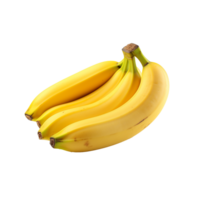 AI generated Ripe yellow banana png isolated on transparent background