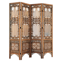 AI generated Folding chinese partition screen on transparent background png