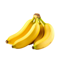 AI generated Ripe yellow banana png isolated on transparent background