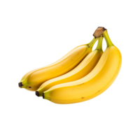 ai genererad mogen gul banan png isolerat på transparent bakgrund