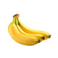 AI generated Ripe yellow banana png isolated on transparent background