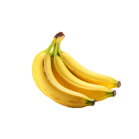 AI generated Ripe yellow banana png isolated on transparent background