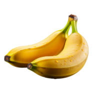 ai genererad mogen gul banan png isolerat på transparent bakgrund