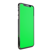 ai généré téléphone avec vert écran isolé sur transparent Contexte png