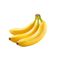 AI generated Ripe yellow banana png isolated on transparent background