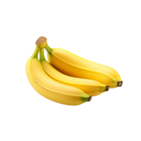 ai genererad mogen gul banan png isolerat på transparent bakgrund