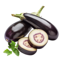 AI generated Fresh eggplant isolated on transparent background png