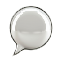 AI generated 3d speech bubble isolated on transparent background png