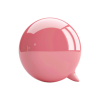 AI generated 3d speech bubble isolated on transparent background png