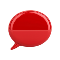 AI generated 3d speech bubble isolated on transparent background png