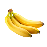 ai genererad mogen gul banan png isolerat på transparent bakgrund