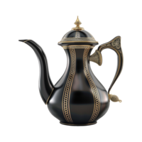 AI generated Beautiful arabic coffee pot isolated on transparent background png