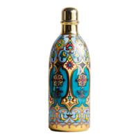 AI generated Beautiful islamic themed water bottle isolated on transparent background png