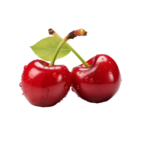 AI generated Fresh Cherry png isolated on transparent background