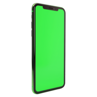 ai généré téléphone avec vert écran isolé sur transparent Contexte png