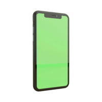 ai généré téléphone avec vert écran isolé sur transparent Contexte png