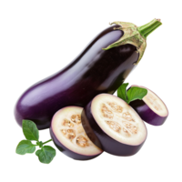 AI generated Fresh eggplant isolated on transparent background png