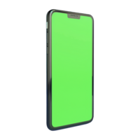 AI generated Phone with green screen isolated on transparent background png