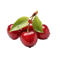 AI generated Fresh Cherry png isolated on transparent background