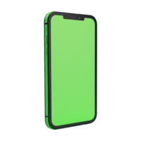 ai generato Telefono con verde schermo isolato su trasparente sfondo png