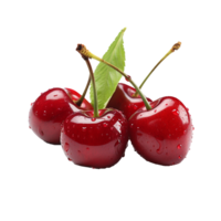 AI generated Fresh Cherry png isolated on transparent background