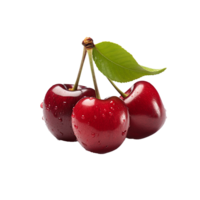 AI generated Fresh Cherry png isolated on transparent background