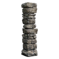 AI generated Stone pillar isolated on transparent background png