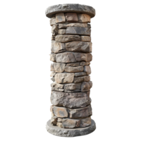 AI generated Stone pillar isolated on transparent background png