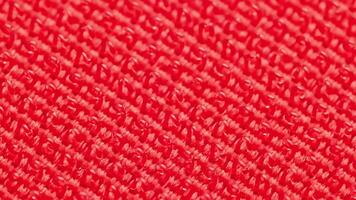 close-up macro view of red velcro surface with micro hooks video