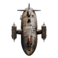 AI generated German submarine isolated on transparent background png