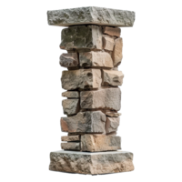 AI generated Stone pillar isolated on transparent background png