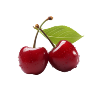 AI generated Fresh Cherry png isolated on transparent background