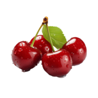 AI generated Fresh Cherry png isolated on transparent background