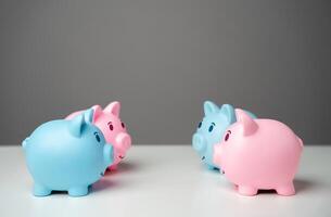 Budgets of couples in relationships. Piggy bank. Consumer patterns of men and women. Strategies for saving and saving money. Tips and lifehacks. Cashbacks and earnings. photo
