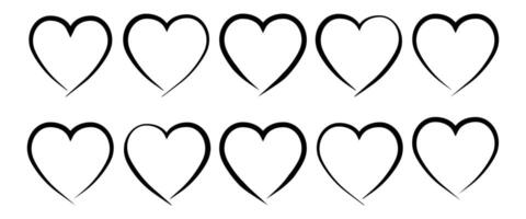 heart icons vector