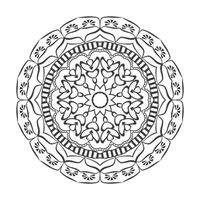 Mandala background design and coloring page vector