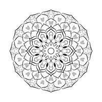 Mandala background design and coloring page vector