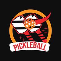 Pickleball logo design vector