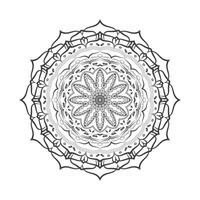 Mandala background design and coloring page vector