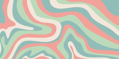 Hippie groovy psychedelic wave, great design for any purposes. . Vector illustration. Trendy retro groovy pattern.