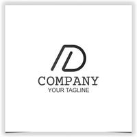 initial d line logo vector design template