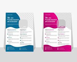 Modern and corporate flyer design template, vector