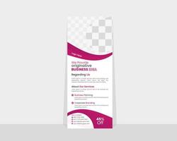 Modern and corporate rollup banner  template design vector