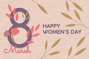 Happy women day card Vector